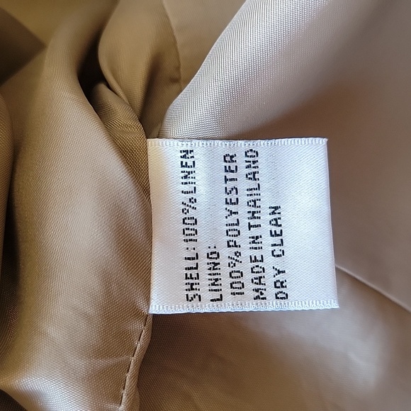 Talbots Women's Brown Linen Blazer - Picture 7 of 7